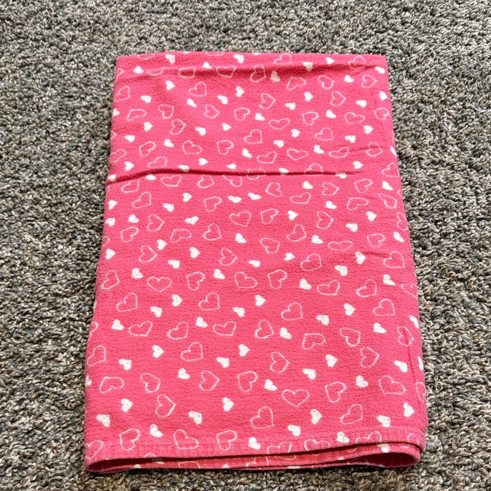 Pink Heart Patterned Swaddle Blanket
